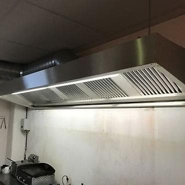 Paslanmayan poladdan sənaye tipli mətbəx aspiratoru (havalandırma