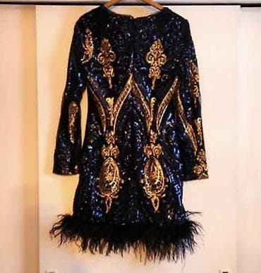 Məhsul: Qadın gecə/libas paltarı - Rəng: tünd göy (qara tonuna — 3