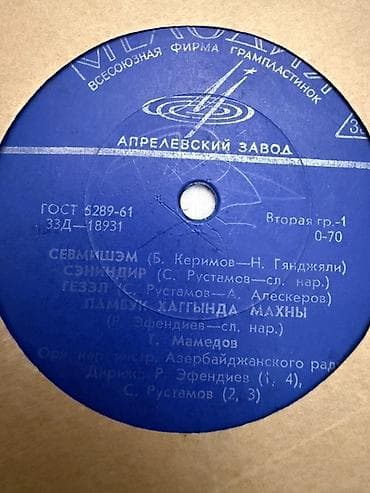 Melodiya firmasının “Aprelevskiy Zavod” istehsalı vinil plastinkası — 2