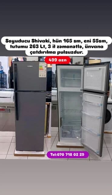 shivaki soyuducu: Soyuducular anbardan satiş.WhatsaApp-a yazin.Modellərin qimətlərini — 57