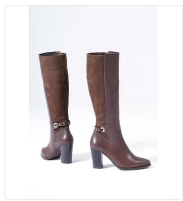 qadin botlari: Uzunboğaz, Ölçü: 39, rəng - Qəhvəyi, İşlənmiş — 1