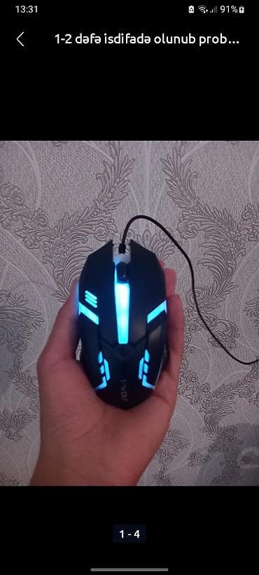 Kompüter və noutbuk aksesuarları: Məhsul: T-WOLF markalı işıqlı klaviatura və işıqlı simli mouse — 5