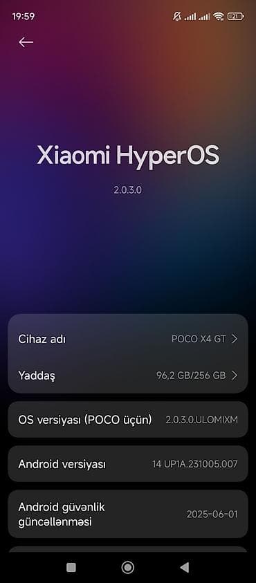 iphone 6 satiram tecili: Poco X4 GT, 256 GB, rəng - Gümüşü, Sensor — 3