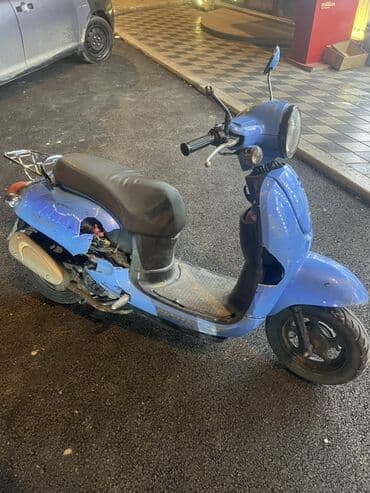 питбайк в азербайджане: Mavi rəngli şəhər skuter - Korpus: kompakt, klassik yuvarlaq faralı — 1