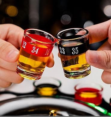 matlar: Roulette Drinking Game – İçki Ruleti Seti - Komplekt: rulet masası — 4