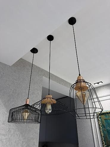 İşıqlandırma: Çılçıraq, 3 lampa, Metal — 5
