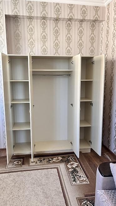 dolab: Yeni, 4 qapılı, Güzgülü, Bej, Digər material, Açılan, Düz dolab — 2