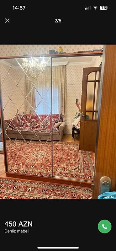 dekor guzgu: Dəhliz mebeli – sürgülü güzgülü şkaf komplekti - 3 bölməli, sürgülü — 3