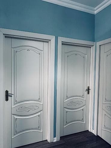 Ağ rəngli daxili otaq qapıları – klassik natışlı dizayn - Material