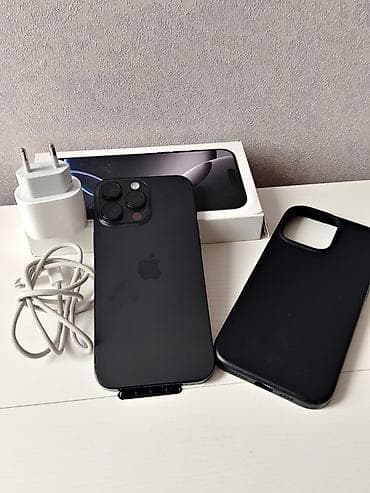iphone 16 pro maks: IPhone 16 Pro Max, 256 GB, Qara, Simsiz şarj, Face ID — 2