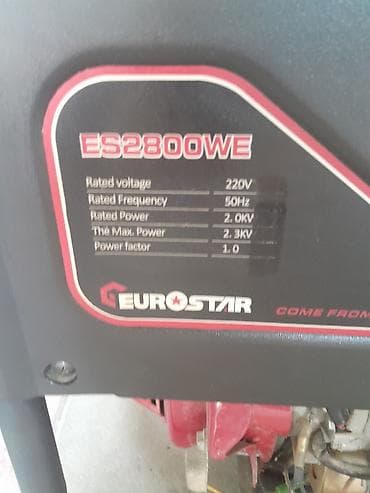 Təmir və tikinti: Eurostar ES2800WE benzinli generator Texniki göstəricilər: - — 3