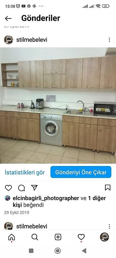 mətbəxt mebiləri: Mətbəx mebeli və yemək otağı stulları dəsti - Mətbəx mebeli: L — 8