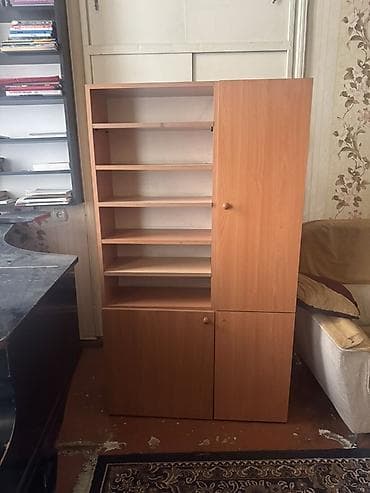 plasmas skaf: Açıq qəhvəyi rəngdə çoxfunksiyalı şkaf-rəf sistemi. Xüsusiyyətlər: - — 1
