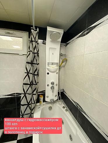 jakuzi hamam: Hidromassajlı vanna və duş komplekti - Komplekt: vanna + duş paneli - — 1