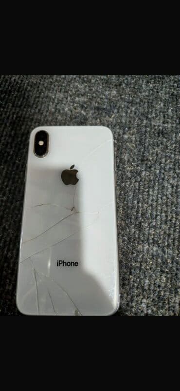 IPhone X, 64 GB, Ağ, Qırıq — 3