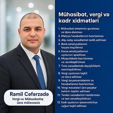 elekt: Mühasibat uçotu | Mühasibat uçotunun bərpası, Mühasibat uçotunun aparılması, Kadr uçotunun aparılması — 1