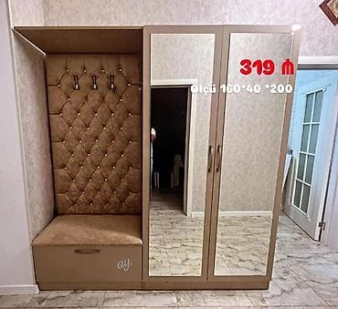 iskaf: ✨ *Yeni Dəhliz Dolabı* ✨ 📏 Ölçü: 160×40×200 bu 💰 *Qiymət: 319 ₼* 🎨 — 1
