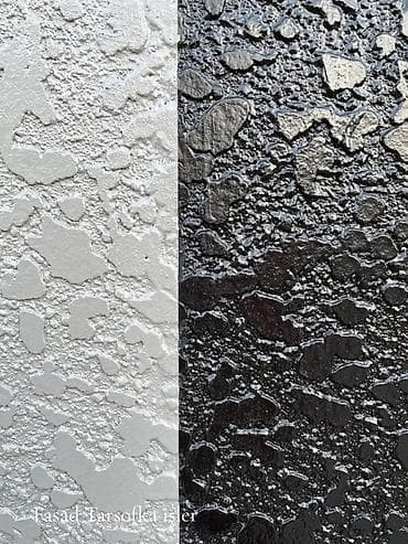 Fasad tarsofka (dekorativ “yağış damcısı”/mozaik teksturalı) suvaq və