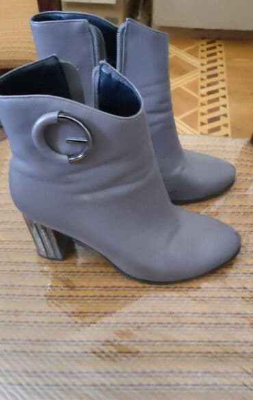 dəri qadın botilyonu: Ölçü: 39, İşlənmiş — 1