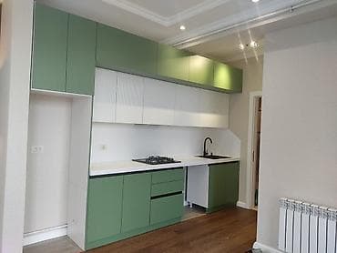 apşipka taxta: Mətbəx mebeli və TV stendi – müasir dizayn - Üslub: modern, şaquli — 1