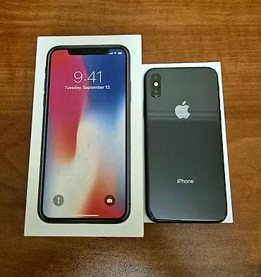 iphone x batarya orjinal: IPhone X, 256 GB, Space Gray, Sənədlərlə — 1