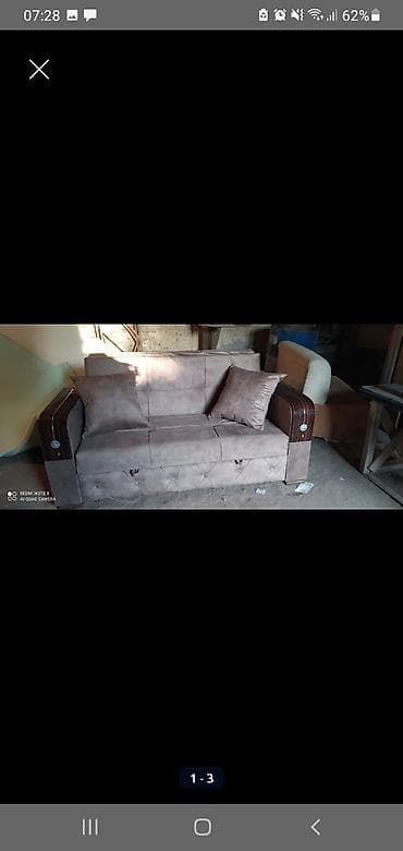 amerkanka divan: Раскладной диван, Раскладной, Без подьемного механизма, Ткань, Нет доставки — 5