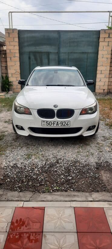продажа авто азербайджан: BMW 5 Series (E60) sedan – 2005 il, benzin. Əsas xüsusiyyətlər: - — 7