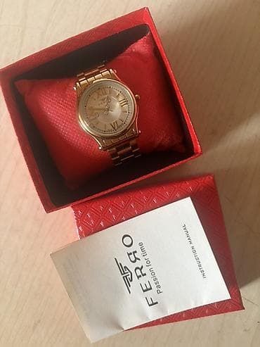 Смарт браслеты: Ferro “Passion for time” qol saatı - Rəng: qızılı - Korpus və qolbaq — 2