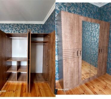 İşlənmiş, Açılan, 3 qapılı Düz dolab, Qarderob, paltar dolabı