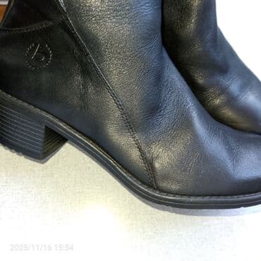 qiz ucun botlar: Qadın botları – Bugatti, ölçü 39təbii dəri - Rəng: qara - Material — 1