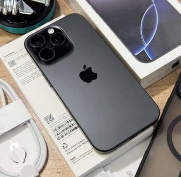 Компьютеры, ноутбуки и планшеты: IPhone 16 Pro, 128 ГБ, Black Titanium, Face ID — 4