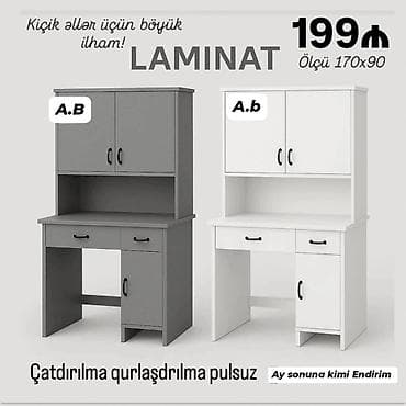 ag masa: Yazı/kompüter masaları – müxtəlif modellər 1) Bacı–Qardaş masası - — 5