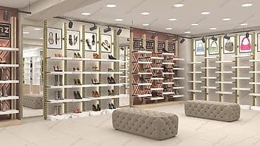 Полочные витрины: Hər növ mağaza (geyim usaq qadin kisi, bijuteriya və.s)dizaynlarının — 1