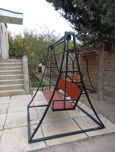 Качели: Диван-качели, Без зонтика, Металл — 4