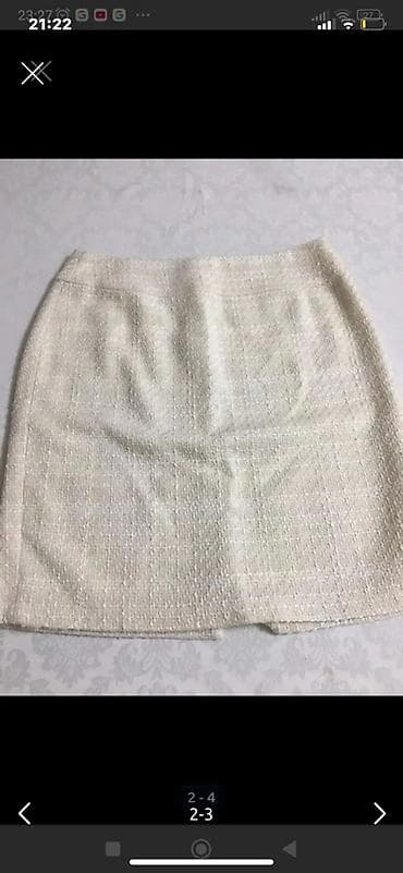 des geyimler: Ağ rəngli qadın tweed kostyum dəsti - Tərkib: klassik tweed fakturalı — 2