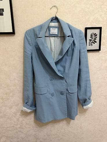 desd geyimler: Bershka qadın kostyumu – açıq göy rəngdə - Brend: Bershka - Dəst — 5