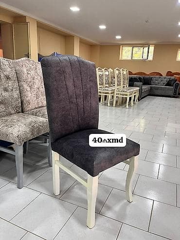 ofis stulları: Yemək otağı üçün yumşaq oturacaqlı stul - Rəng: tünd boz oturacaq və — 1