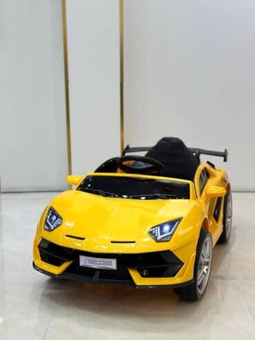 putu maşın: Uşaq maşını Lamborghini Aventador sarı 12V batareya Pult2,4GHz Əsl — 2