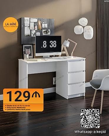 LA MiNi – iş masası - Ölçülər: D 55 × H 75 × U 110 sm - Rəng seçimi