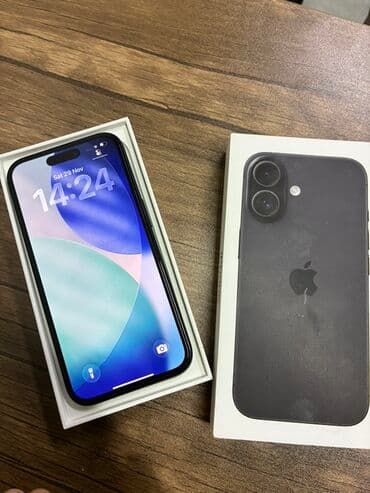 IPhone 16, 128 GB, Qara, Face ID — 2