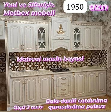 Mətbəx mebeli ölçü 3 metr