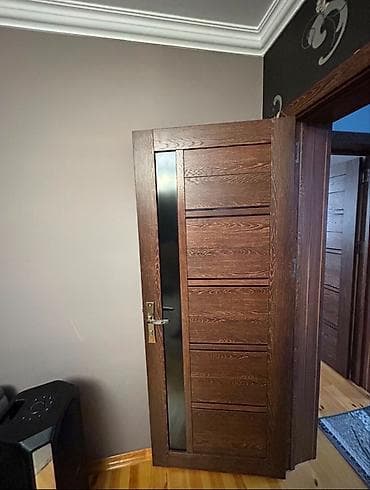 heyet qapi: MDF kaplama daxili otaq qapısı - Material: ağac teksturalı — 1