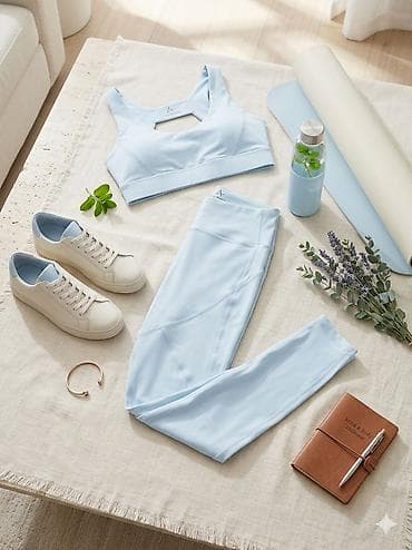 Qadınlar üçün idman dəsti – top və tayt - Model: yüksək elastikliyə — 1