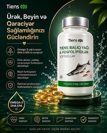 comitok l7c pro: Tiens Balıq Yağı & Fosfolipidlər – Softgellər - Omega-3 yağ — 1