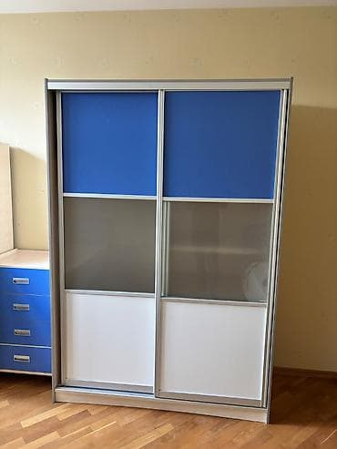 tumba mebel: Oğlan və qız üçün, İşlənmiş, Təknəfərlik çarpayı, Dolab — 6