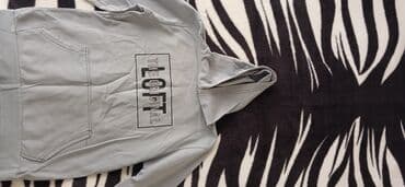 kisi ucun namaz paltari: Boz rəngli başlıqlı svitşot (hoodie) - Ön hissədə “THE ORIGINAL LOFT” — 1