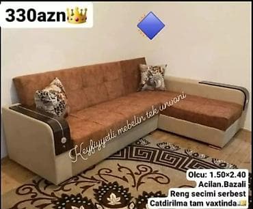 Divanlar: Künc divan, Yeni, Açılan, Bazalı, Parça, Şəhərdaxili pulsuz çatdırılma — 1