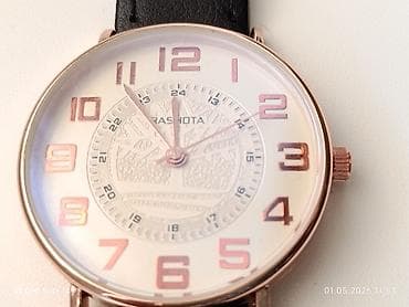 maktaym saatlari: Qol saatı – klassik dizayn - Korpus: qızılı/rose gold tonlarda metal — 9