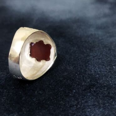 Кольцо, Серебро, 958 проба, Агат — 3