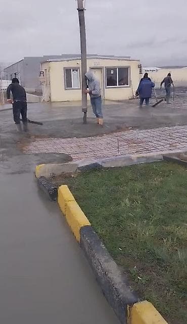 Beton işləri – mərtəbə, meydança və yol örtüyü tökmə xidməti Təklif